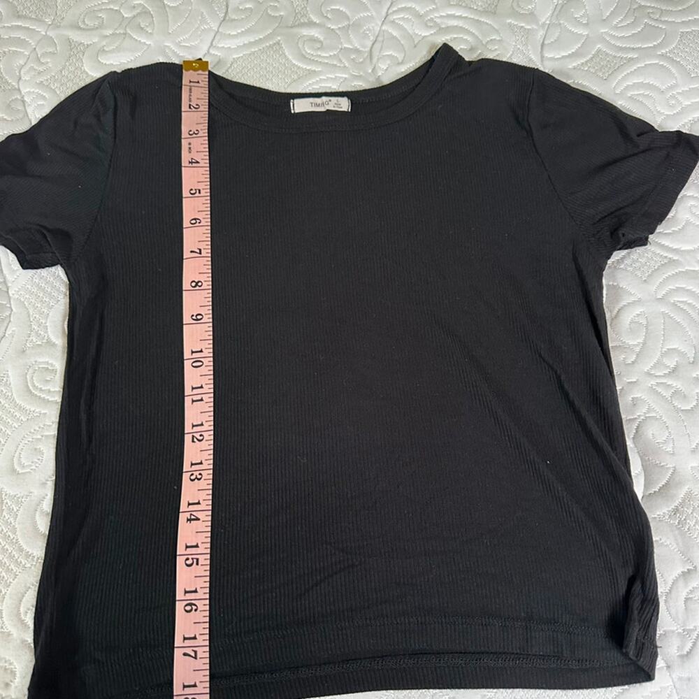 Timing solid black tee - Picture 4 of 6
